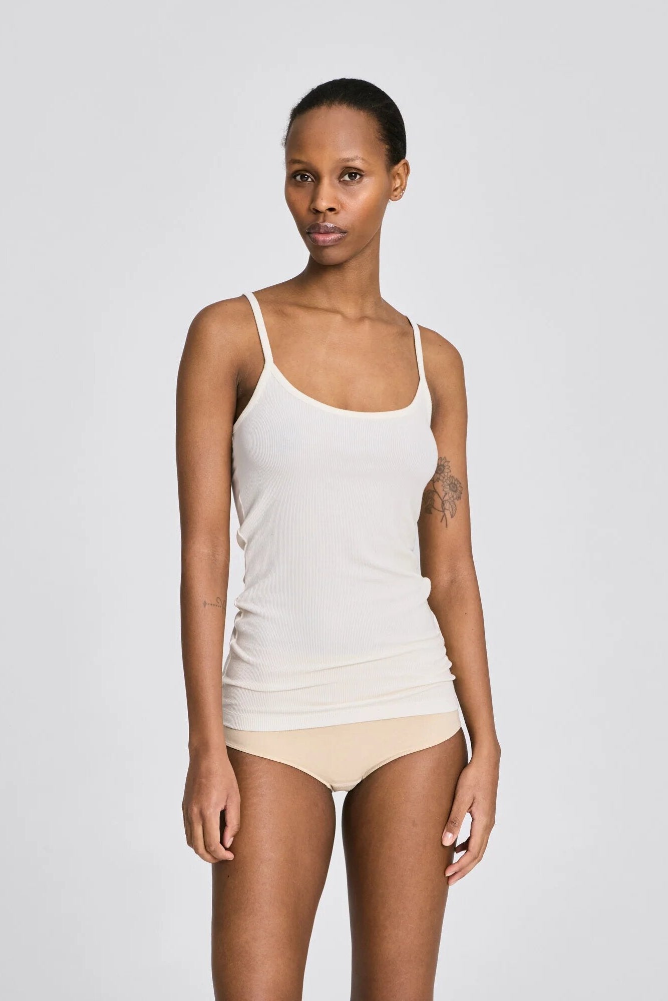 Cecilie Viscose Stretch top - Egret